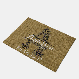 Aviation Monogram Doormat letter A Aeroplanes