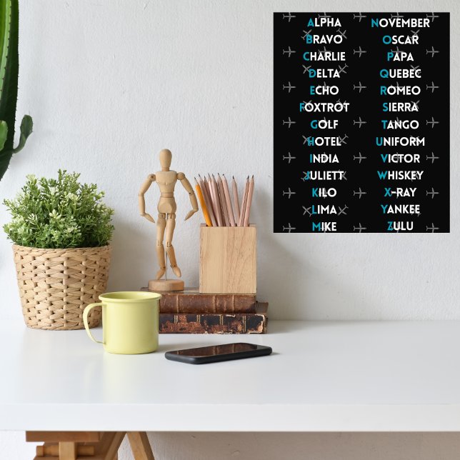 Aviation NATO Phonetic Alphabet Aeroplane Simple Photo Print (Creator Uploaded)