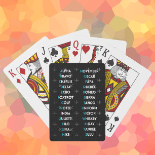 Aviation NATO Phonetic Alphabet Aeroplane Simple Playing Cards