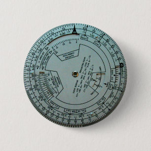 Aviation Navigation Computer 6 Cm Round Badge