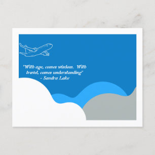 Aviation or Travel Wisdom Customisable  Postcard