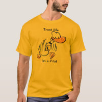 Aviation Pilot Humor Cartoon Duck T Shirt