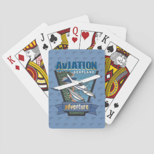 Aviation Seaplane Adventure Playing Cards