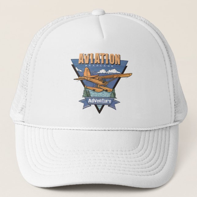 Aviation Seaplane Adventure Trucker Hat (Front)
