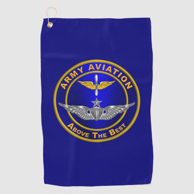 Aviation Senior Wings Golf Towel (Front)