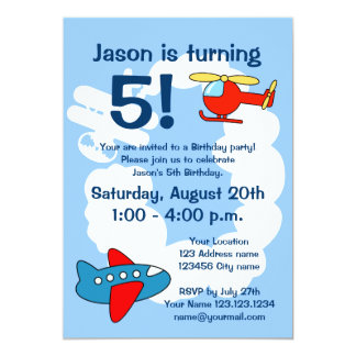 5Th Birthday Party Invitations Templates Boy 8