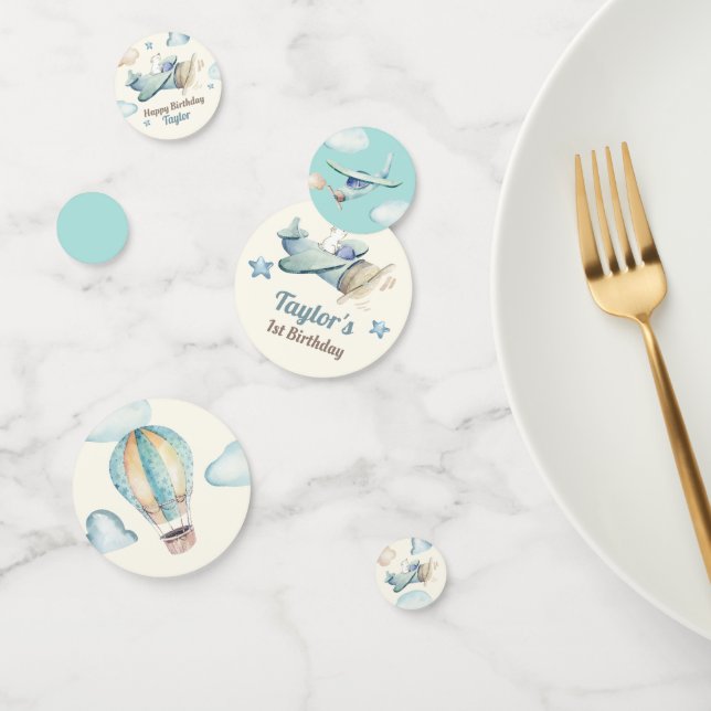 Aviation Theme Toddler Boy's Birthday Confetti (Group)