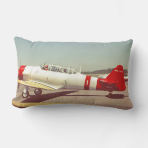 Aviation, Vintage Navy Propeller Aeroplane Lumbar Cushion