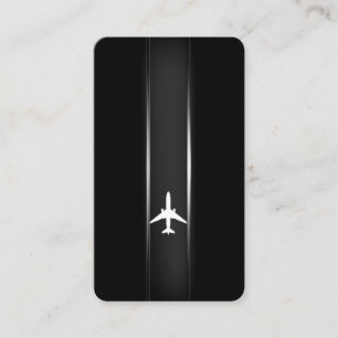 Aviation White Aeroplane Business Card