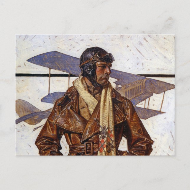 Aviator, 1917 by Joseph Christian Leyendecker Postcard (Front)