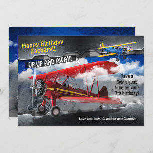 Aviator Aeroplane Birthday Card