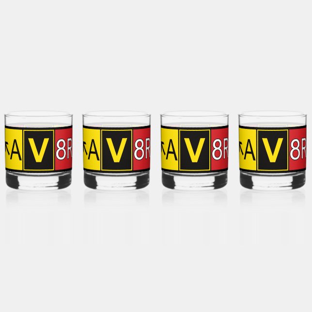Aviator - AV8R -  Whiskey Glass (Front)