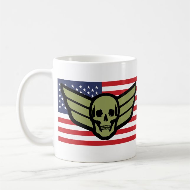 Aviator Badge American Flag Coffee Mug (Left)