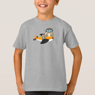 Aviator Bear, Pilot Bear, Cute Bear, Aeroplane T-Shirt