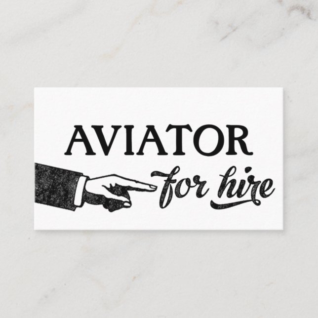 Aviator Business Cards - Cool Vintage (Front)