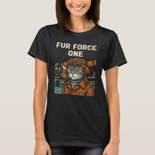 Aviator Cat Flying Feline Commander T-Shirt