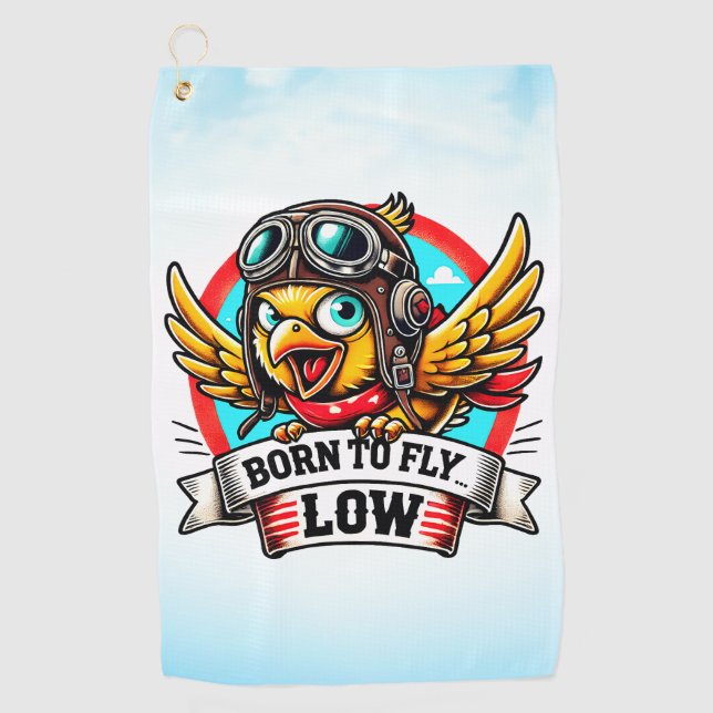 Aviator Chick Golf Towel (Front)