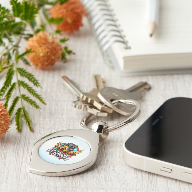 Aviator Chick Key Ring (Side)