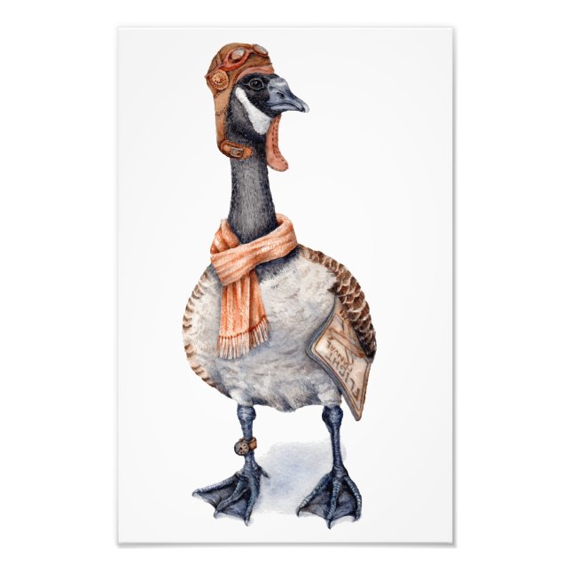Aviator Goose Art Print (Front)
