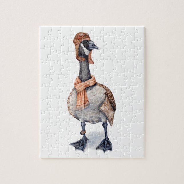 Aviator Goose Jigsaw Puzzle (Vertical)