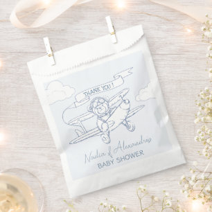Aviator Pilot Aeroplane Precious Cargo Baby Shower Favour Bag