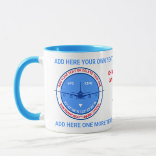 Aviator, Pilot, Traveller Tourist Customisable Mug