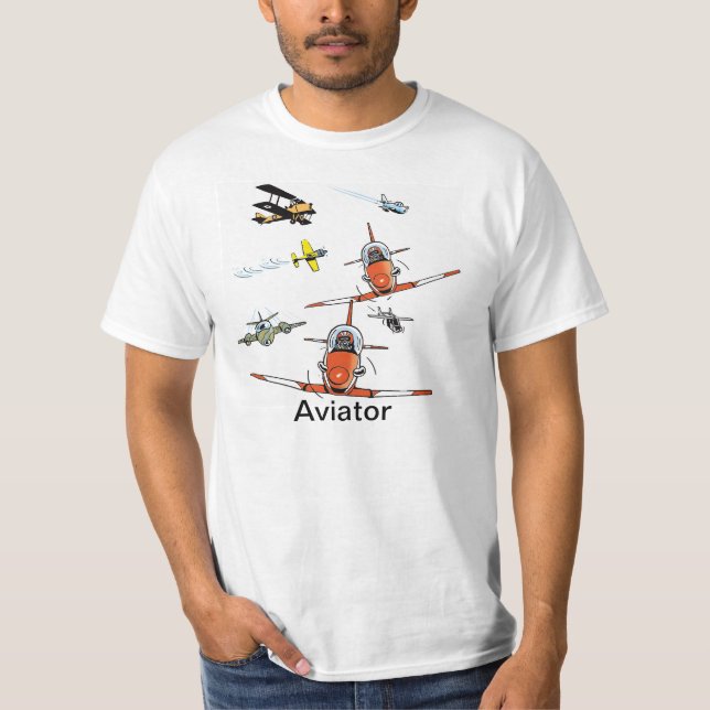 Aviator Plane Humor Men's Shirt (Front)