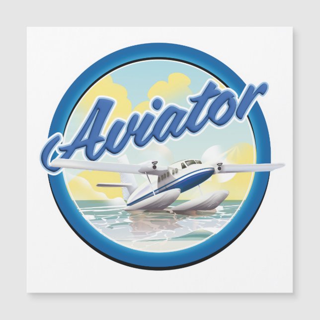 Aviator sea plane blue logo (Front)