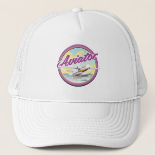 Aviator sea plane logo trucker hat