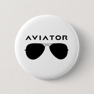 Aviator SUnglasses Silhouette 6 Cm Round Badge