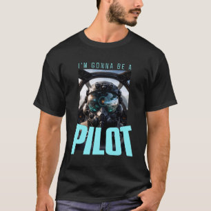 Aviator Wanna-be s Jet Aviator Helmet s Fighter Pl T-Shirt