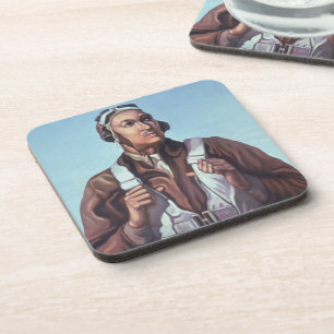 Aviators Black Men Military Fighter Pilots Beverag Coaster