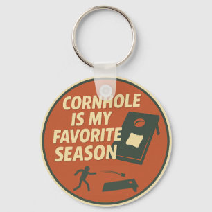 Avid Cornhole Player Humour Key Ring