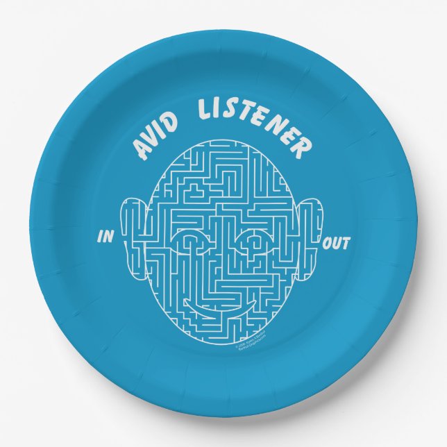 Avid Listener Paper Plate (Front)