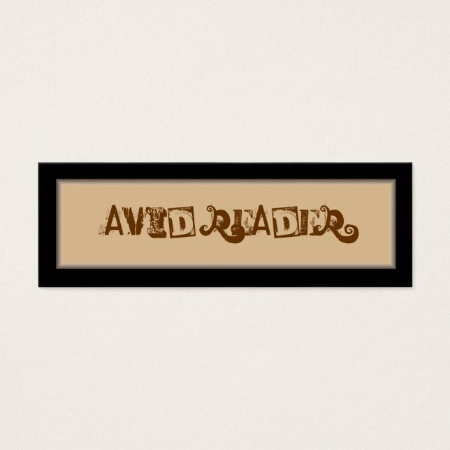 Avid Reader Bookmark (Front)
