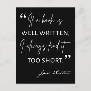 Avid Reader II - Jane Austen Quote Invitation