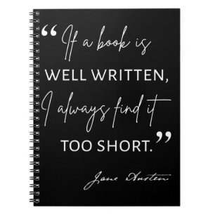 Avid Reader II - Jane Austen Quote Notebook