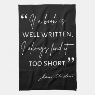 Avid Reader II - Jane Austen Quote Tea Towel