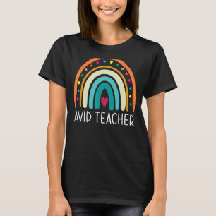 AVID Teacher Boho Rainbow Back To School Appreciat T-Shirt