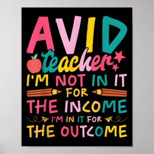 Avid Teacher Supplies Funny Back To School For Men Poster