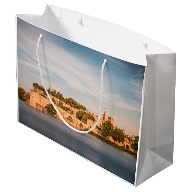 Avignon Bridge France Large Gift Bag (Back Angled)
