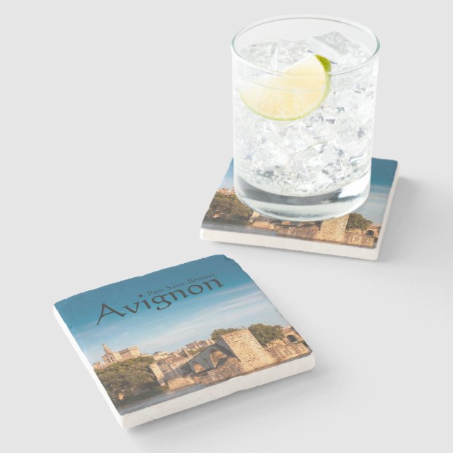 Avignon Bridge Souvenir  Stone Coaster (Side)