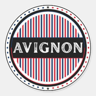 Avignon City Pride Emblem – French Identity Classic Round Sticker