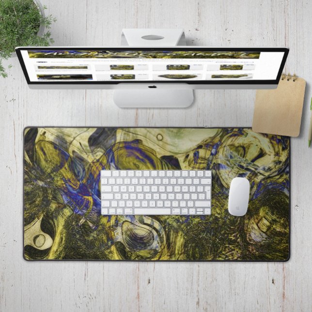 Avignon Olive Green Abstract Desk Mat (Creator Uploaded)