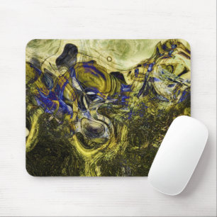 Avignon Olive Green Abstract Mouse Pad
