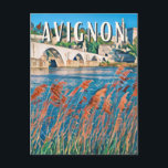 Avignon Photo Vintage Postcard<br><div class="desc">Avignon is a town in southern France,  located at the confluence of the Rhône and Durance rivers. It is the capital of the Borough of Avignon and the Department of Vaucluse,  north-west of the Provence-Alpes-Côte d'Azur region,  as well as the seat of the council of Grand Avignon.</div>