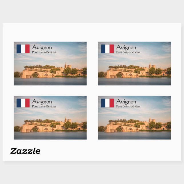Avignon Souvenir Rectangular Sticker (Sheet)