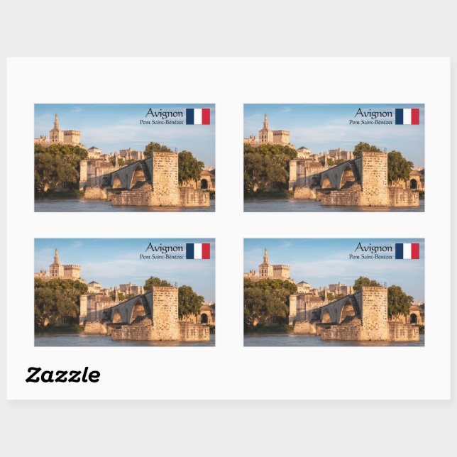 Avignon Souvenir Rectangular Sticker (Sheet)