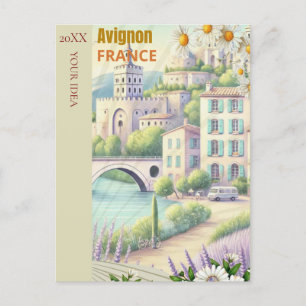 Avignon Travel Printable Poster - FranceTravel Pos Postcard