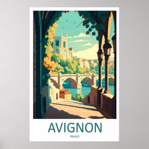 Avignon Vintage Travel Poster Ski National Park